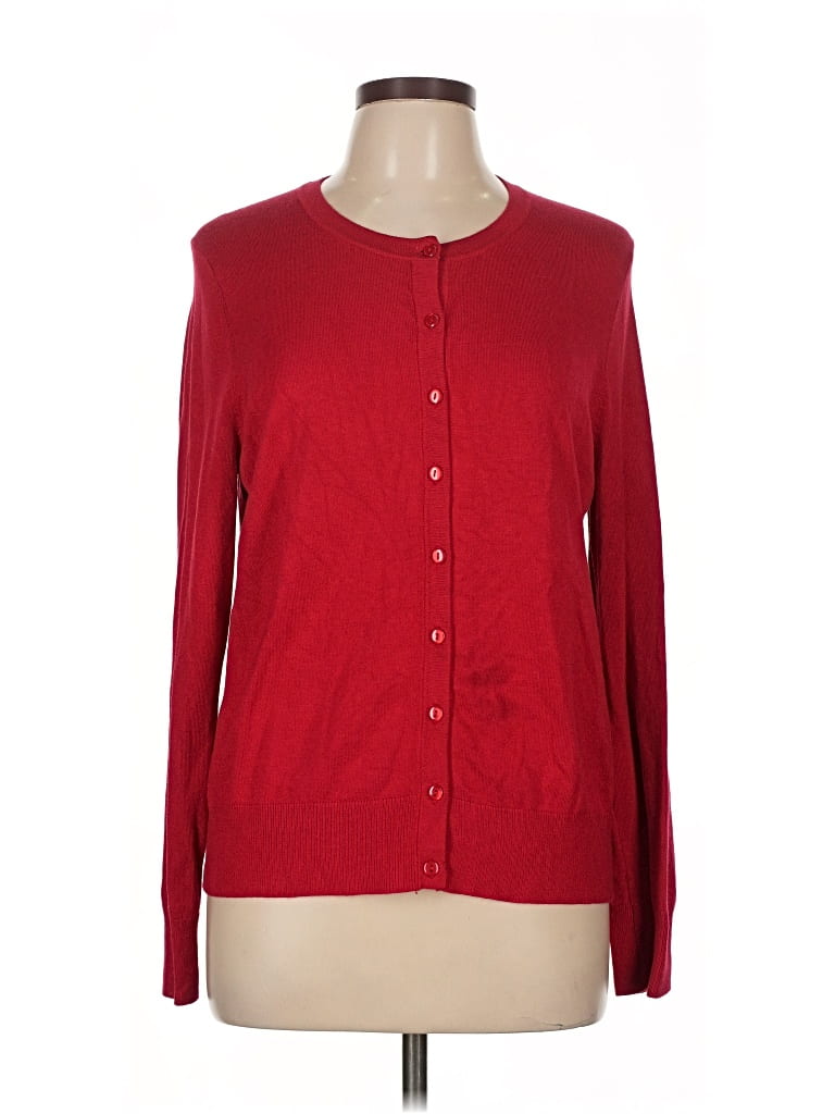 Pre-owned Charter Club Cardigan Sweater In Red