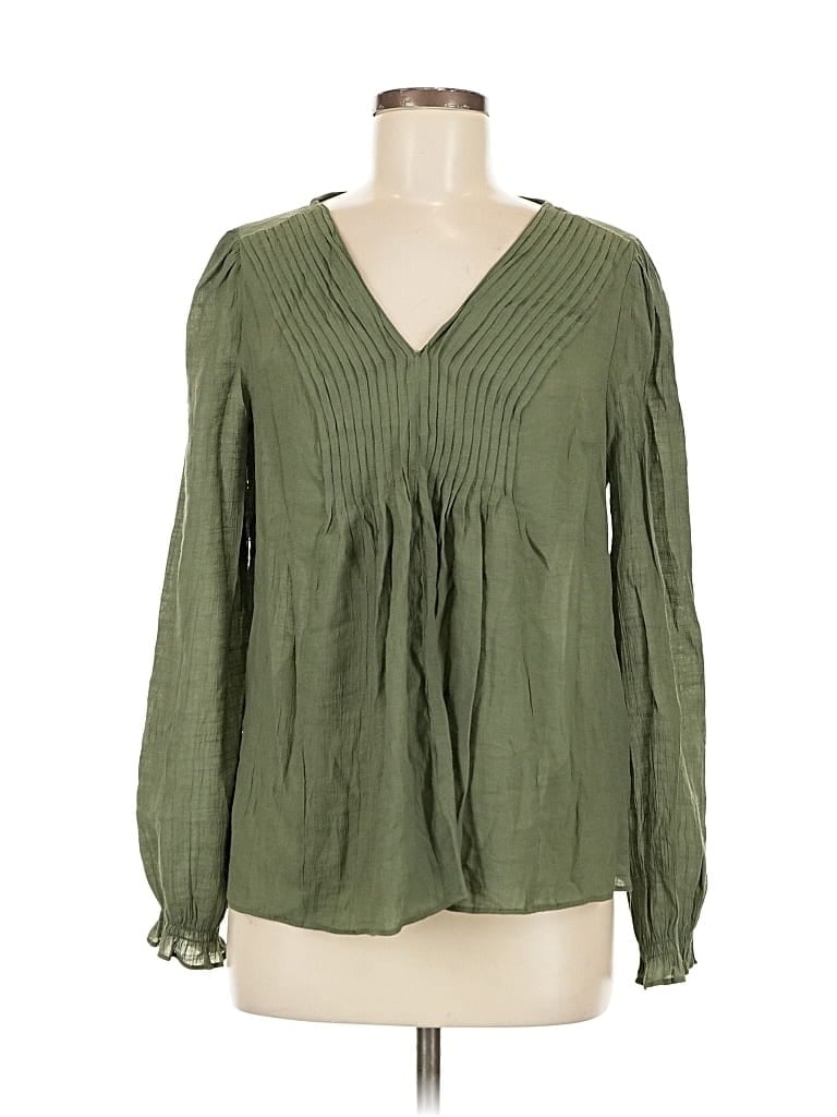 Pre-owned Nanette Lepore Long Sleeve Blouse In Green