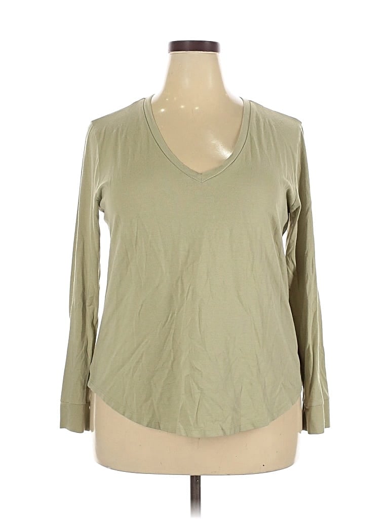 Pre-owned Universal Standard 3/4 Sleeve T-shirt In Green