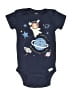 Gerber 100% Cotton Graphic Blue Short Sleeve Onesie Size 0-3 mo - photo 1