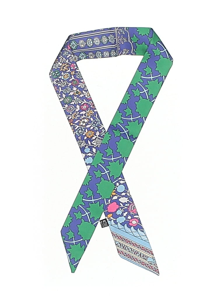 Pre-owned Assorted Brands Scarf In Blue