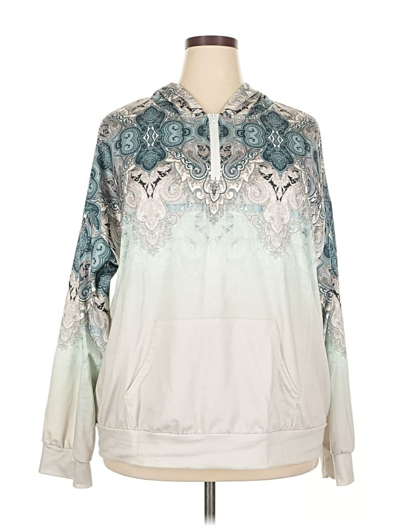 Pre-owned Unbranded Pullover Hoodie In Silver