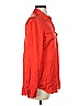 Equipment 100% Silk Red Long Sleeve Silk Top Size XS - photo 4