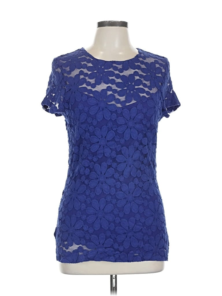 Pre-owned Inc International Concepts Short Sleeve T-shirt In Blue