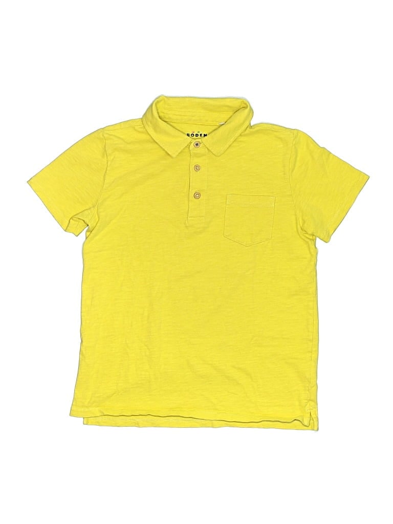 Pre-owned Mini Boden Kids' Short Sleeve Polo Shirt In Yellow