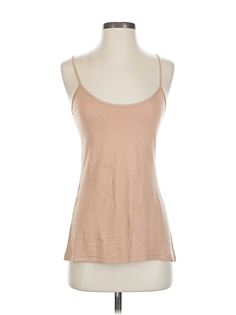 Pre-owned Eberjey Tank Top Tan Strapless Neckline Tops In Brown