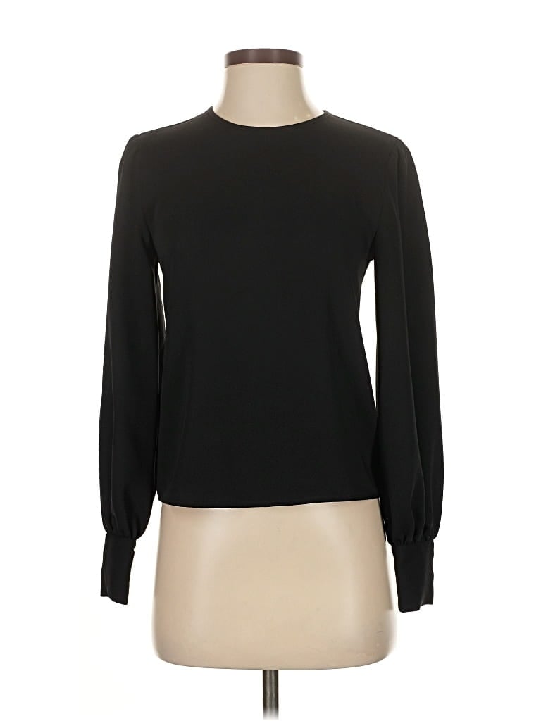 Pre-owned Babaton Long Sleeve Top Black Turtleneck Tops