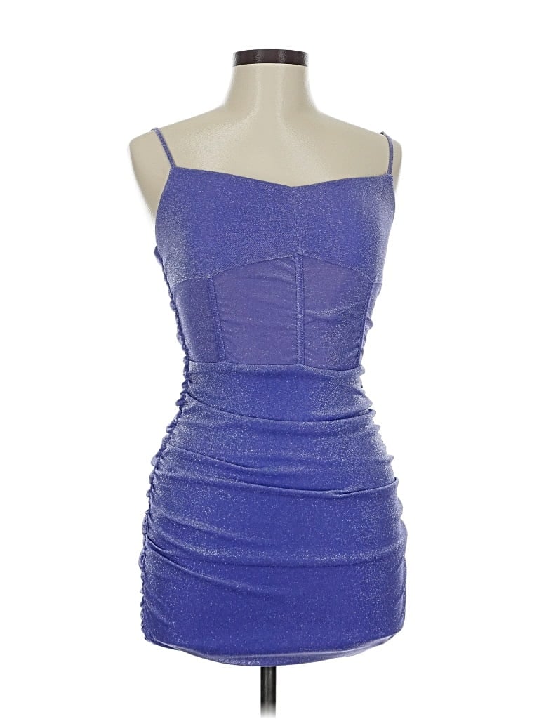 Pre-owned Katie J Nyc Cocktail Dress In Blue