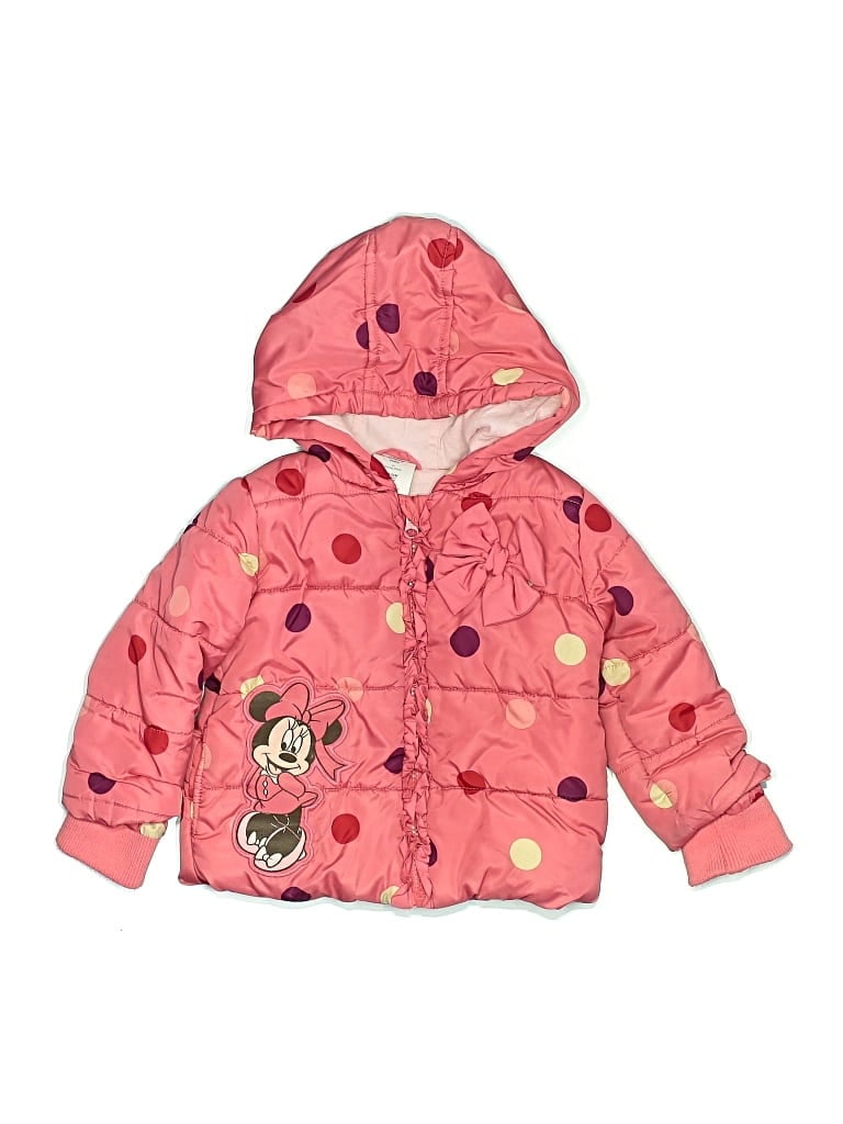 Pre-owned Disney Baby Kids' Snow Jacket In Pink