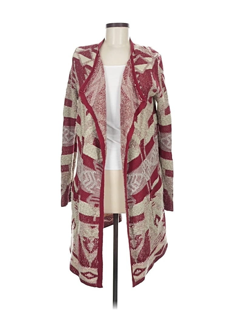 Pre-owned Lucky Brand Cardigan Sweater In Burgundy