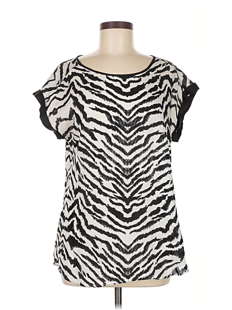 Pre-owned Express Short Sleeve T-shirt In Silver