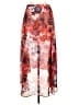 Topshop 100% Polyester Print Red Formal Skirt Size 6 - photo 2