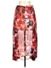 Topshop 100% Polyester Print Red Formal Skirt Size 6 - photo 1
