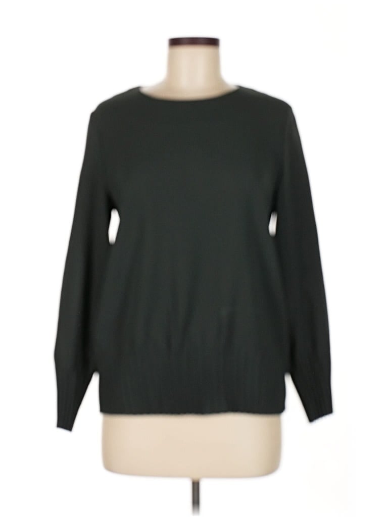 Pre-owned Cos Long Sleeve Top Green Boatneck Tops
