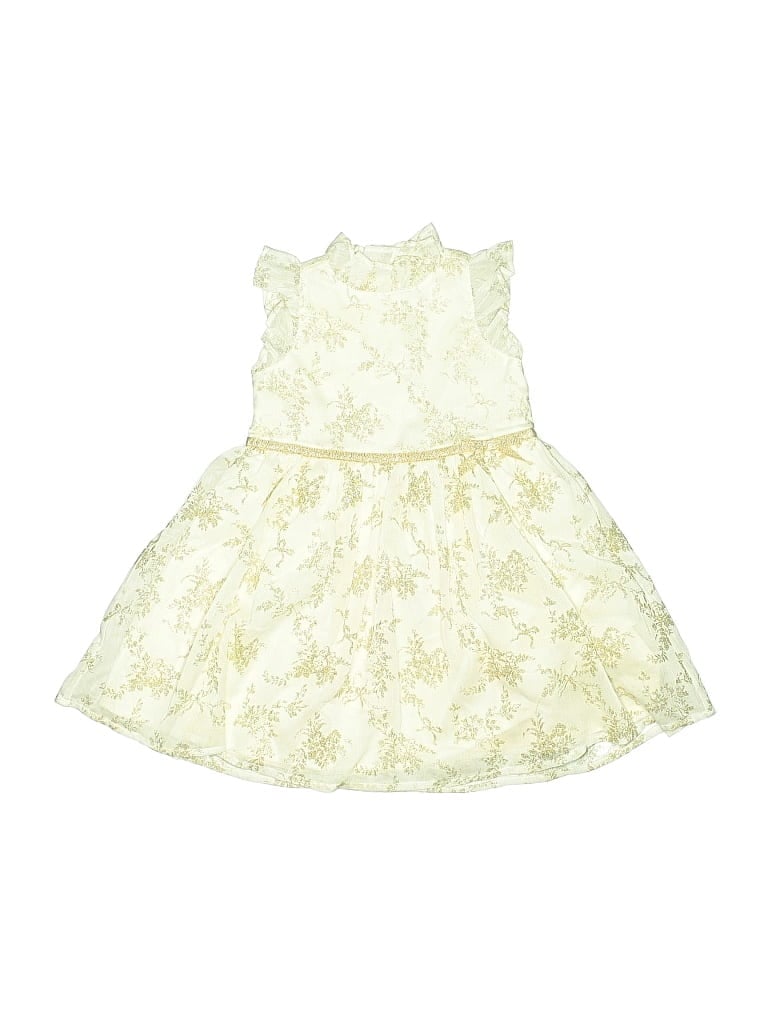Pre-owned Janie And Jack Kids' Dress In White