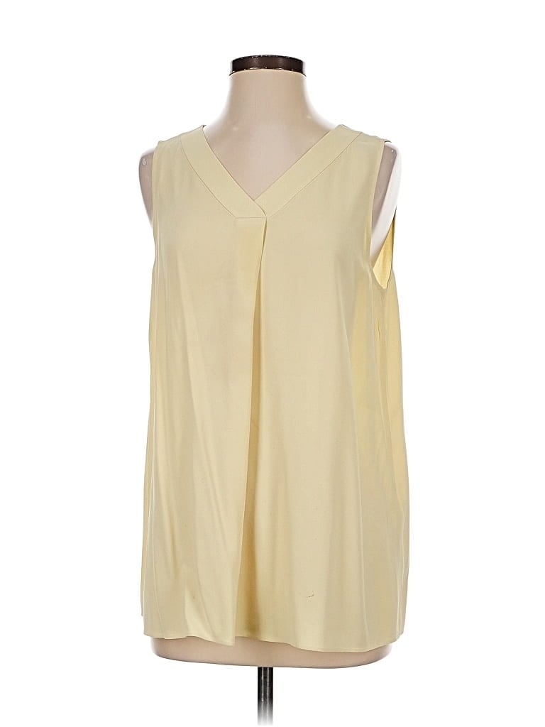 Pre-owned Eileen Fisher Sleeveless Blouse In Yellow