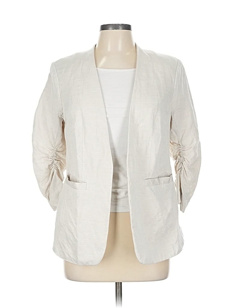 Pre-owned H&m Blazer Jacket In White