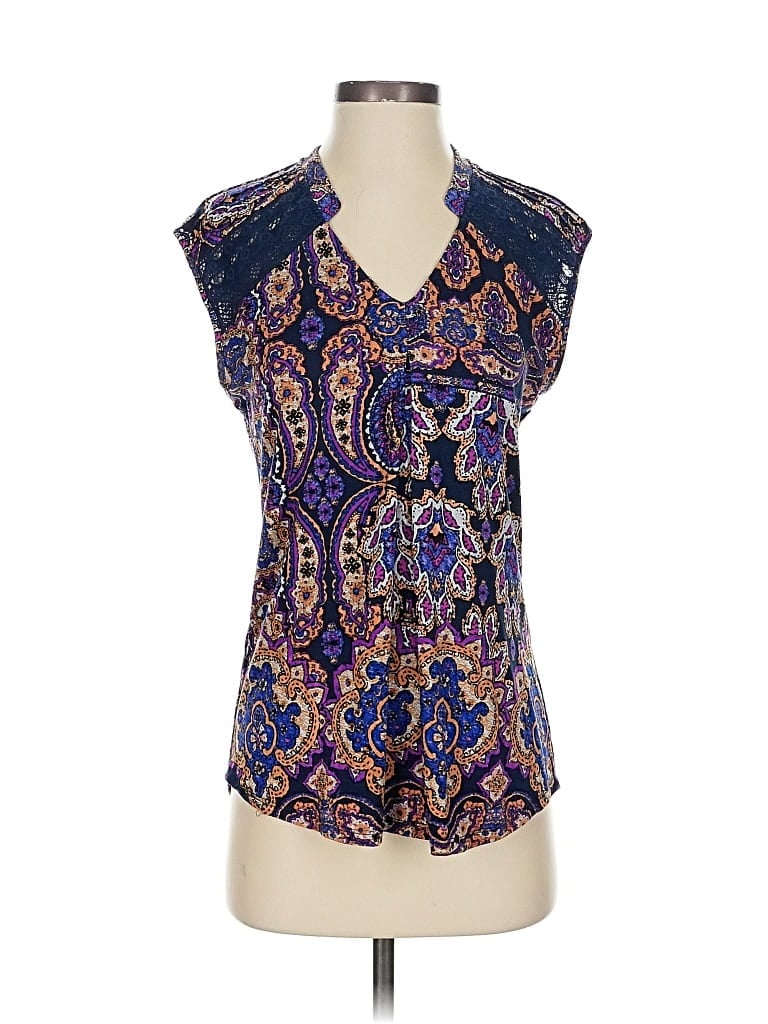 Pre-owned Daniel Rainn Sleeveless Blouse In Purple