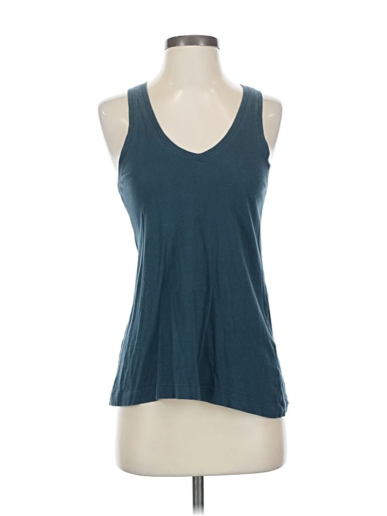 Pre-owned Banana Republic Tank Top Teal Halter Neckline Tops In Blue