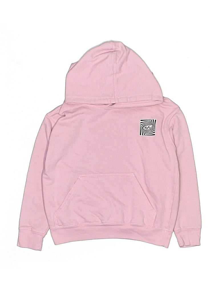Pre-owned Lat Kids' Pullover Hoodie In Pink