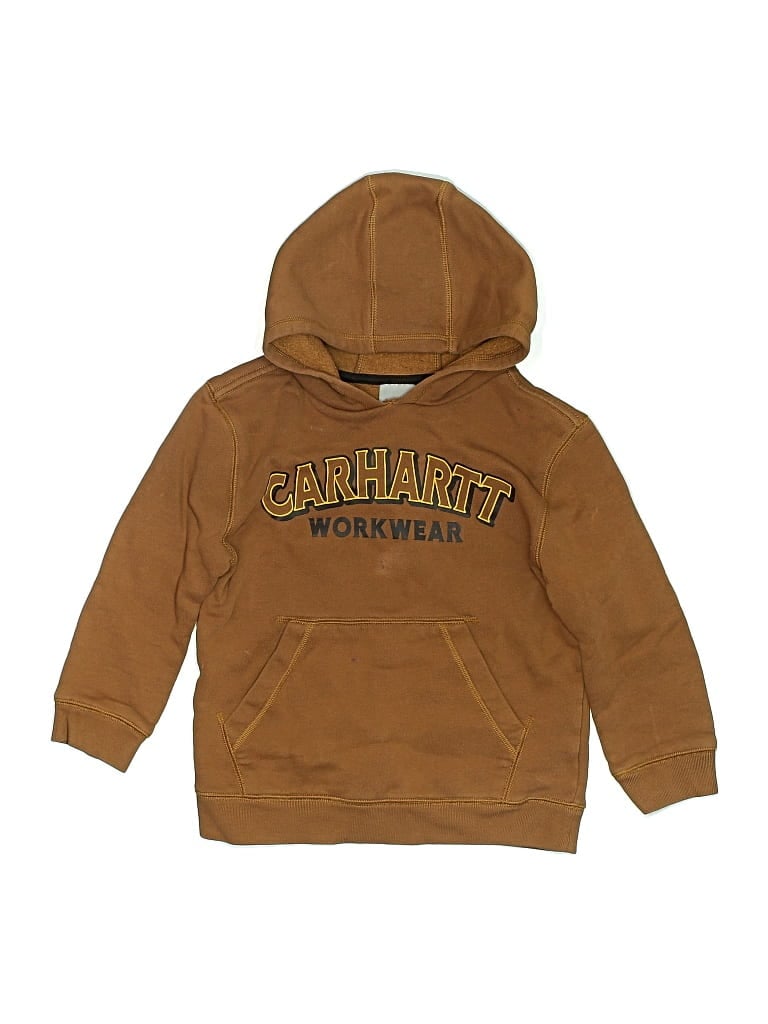 Pre-owned Carhartt Kids' Pullover Hoodie In Brown