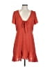 Sugar Lips 100% Polyester Polka Dots Red Orange Casual Dress Size L - photo 1