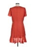 Sugar Lips 100% Polyester Polka Dots Red Orange Casual Dress Size L - photo 2