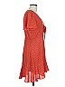 Sugar Lips 100% Polyester Polka Dots Red Orange Casual Dress Size L - photo 4