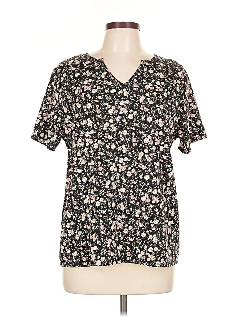 Pre-owned Unbranded Short Sleeve T-shirt In Black