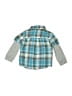 Carter's 100% Cotton Plaid Teal Long Sleeve Button-Down Shirt 12-18 MO / 18 MO - photo 2