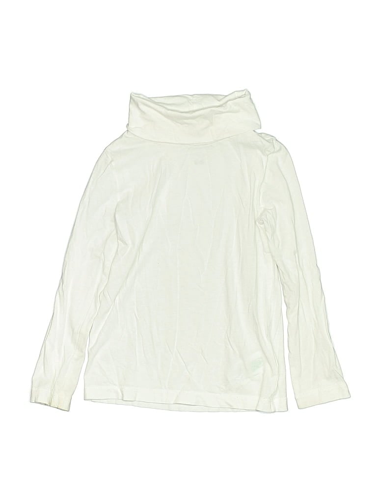 Pre-owned Crewcuts Outlet Kids' Long Sleeve Turtleneck In White