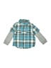 Carter's 100% Cotton Plaid Teal Long Sleeve Button-Down Shirt 12-18 MO / 18 MO - photo 1