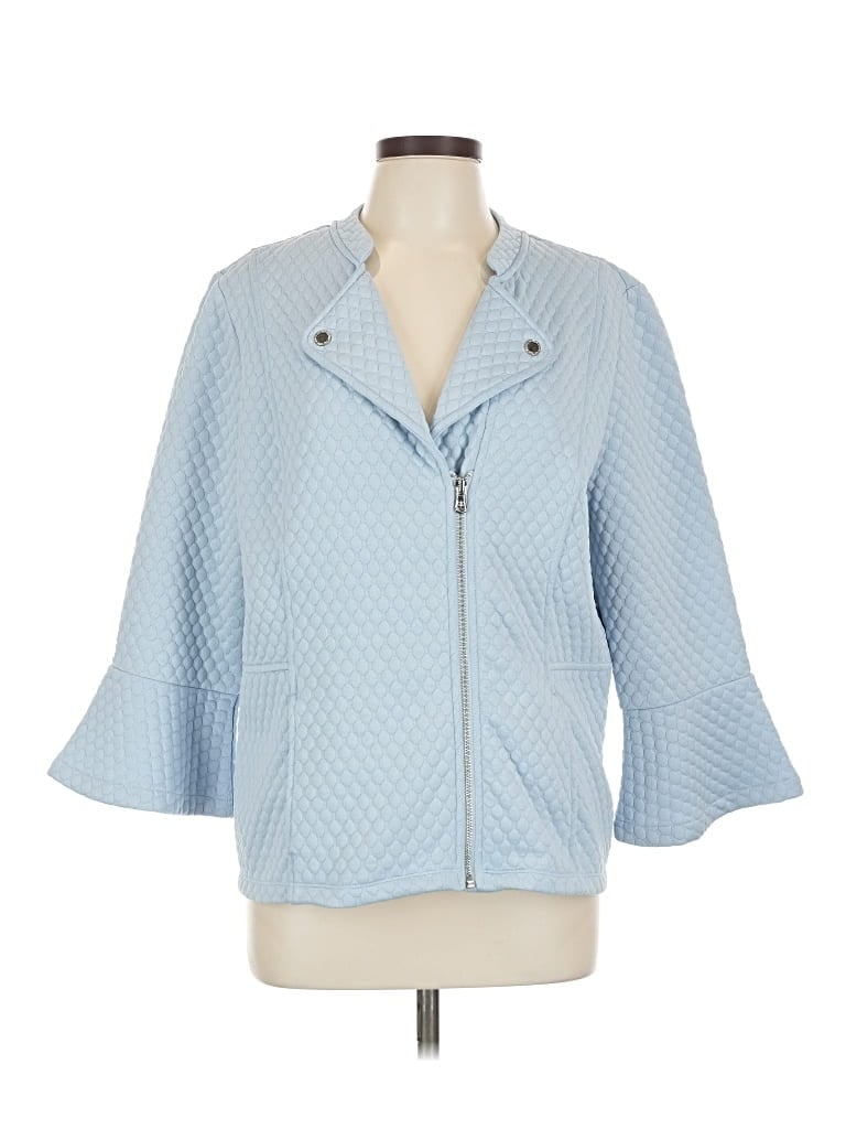 Pre-owned Isaac Mizrahi Live Jacket In Blue
