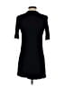 Aqua Solid Black Casual Dress Size S - photo 2
