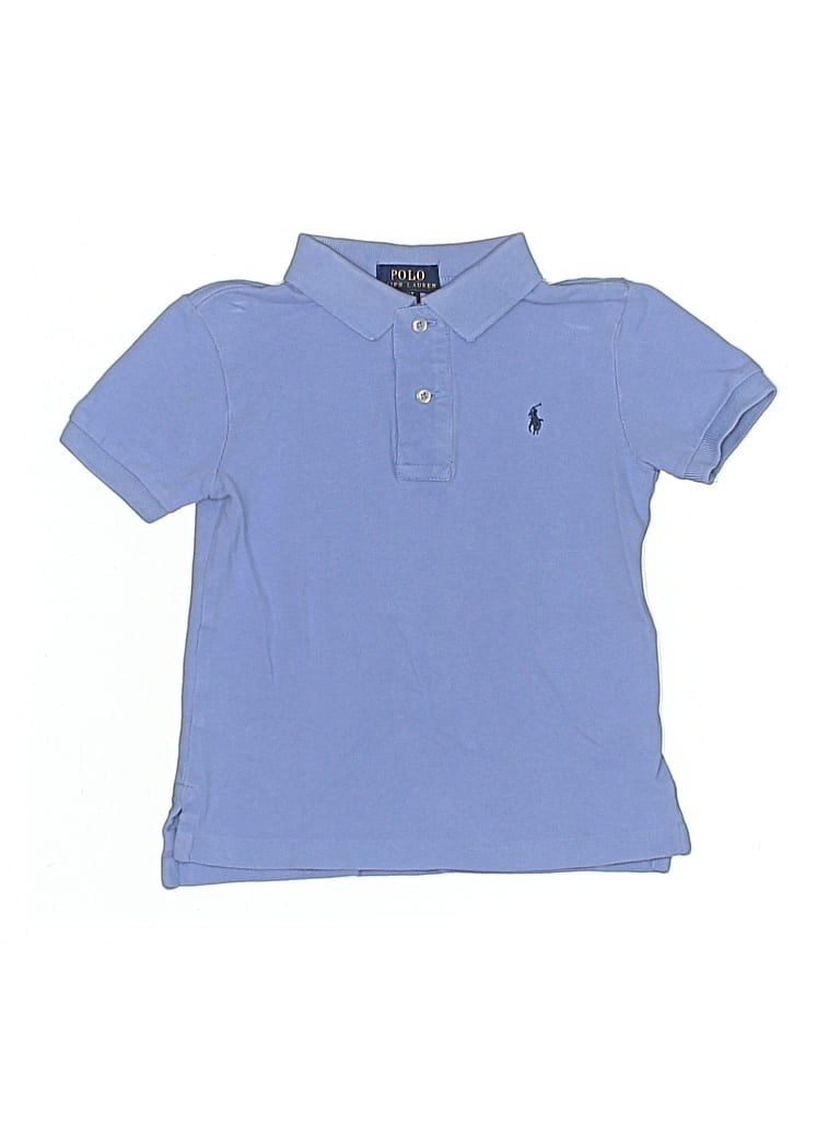 Pre-owned Polo By Ralph Lauren Kids' Short Sleeve Polo In Blue