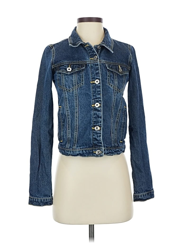 Pre-owned Just Fab Denim Jacket In Blue