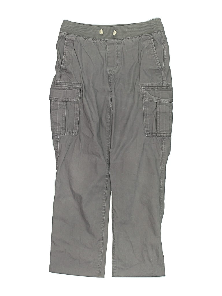 Pre-owned Lands' End Kids' Cargo Pants In Gray