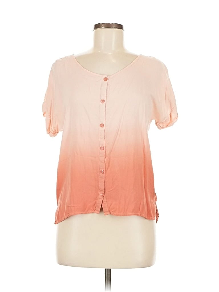 Pre-owned Mine Short Sleeve Blouse In Pink