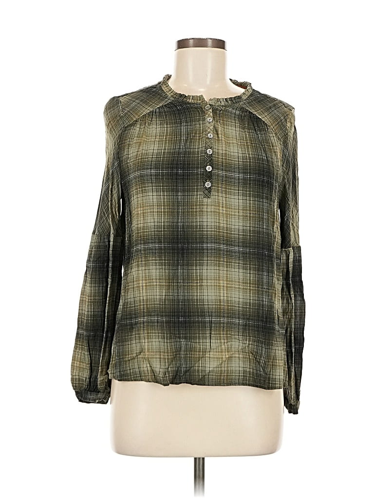 Pre-owned Frye And Co Long Sleeve Blouse In Green
