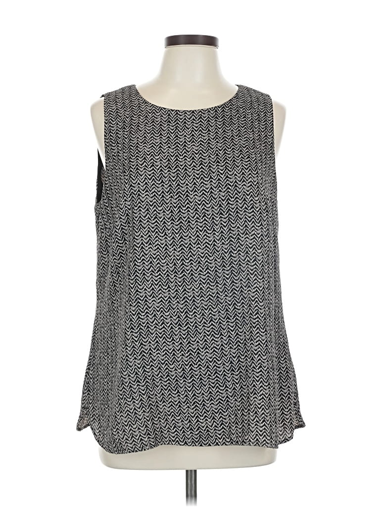 Pre-owned Ann Taylor Loft Sleeveless Blouse In Gray