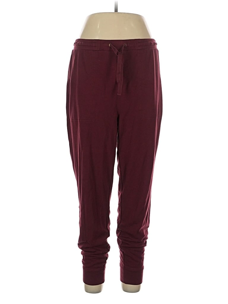 Pre-owned Lou & Grey Casual Pants In Burgundy