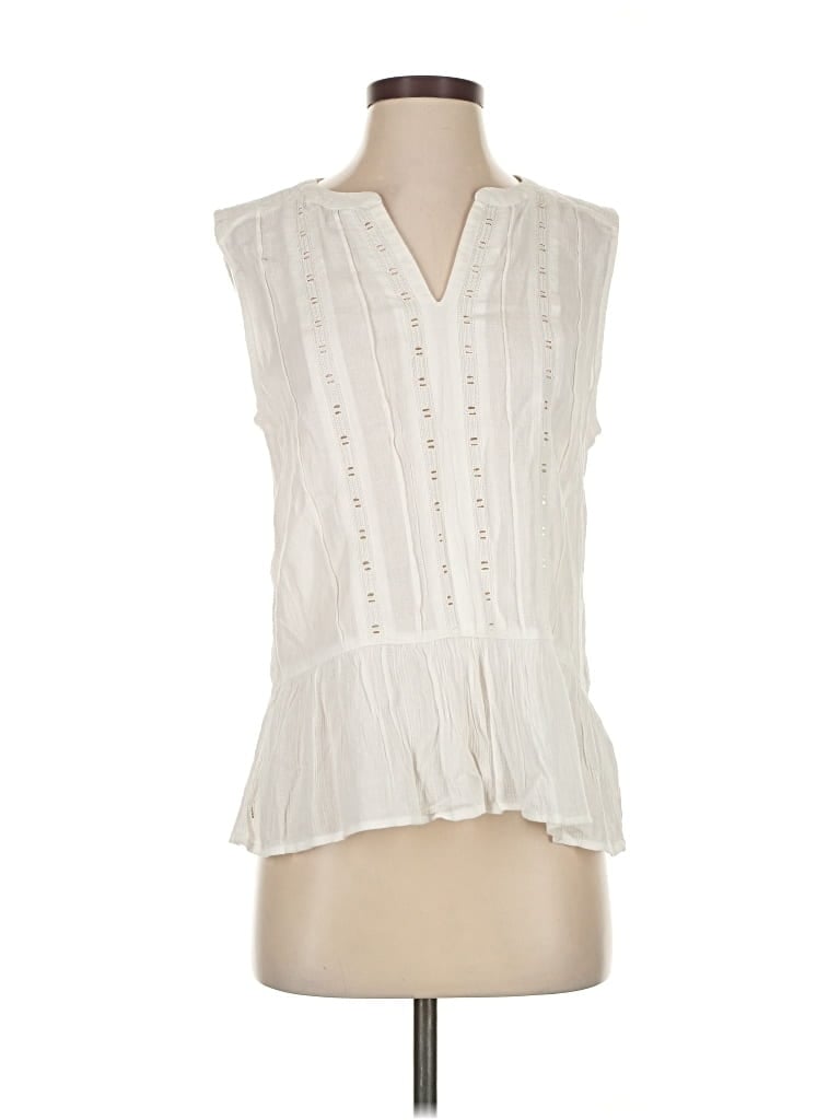 Pre-owned Caslon Sleeveless T-shirt In White