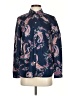 Talbots 100% Cotton Paisley Blue Long Sleeve Button-Down Shirt Size XS - photo 1