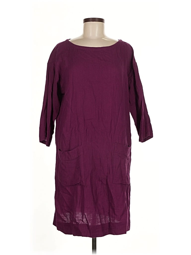 Pre-owned Eileen Fisher Casual Dress In Burgundy