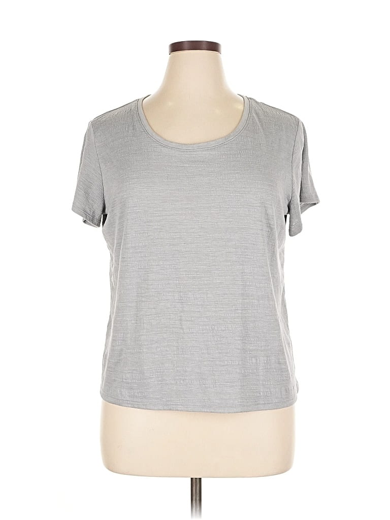 Pre-owned Simply Vera Vera Wang Short Sleeve T-shirt In Gray