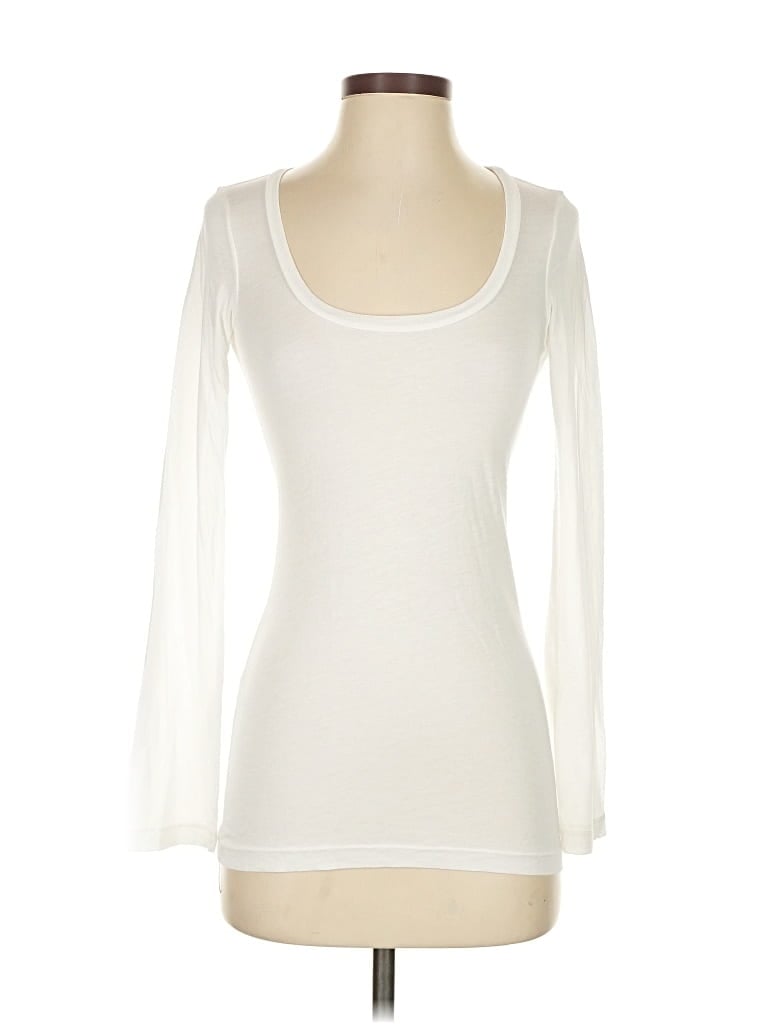 Pre-owned Splendid 3/4 Sleeve T-shirt In White