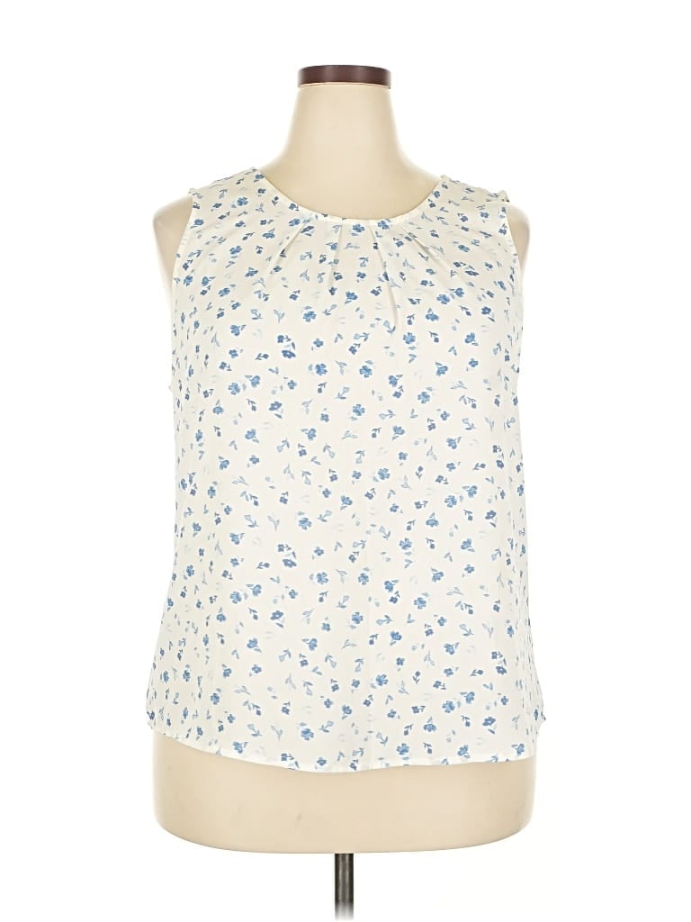 Pre-owned 41hawthorn Sleeveless Blouse In White