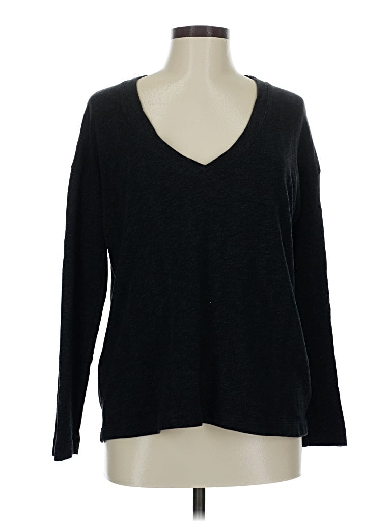 Pre-owned James Perse Long Sleeve T-shirt In Black