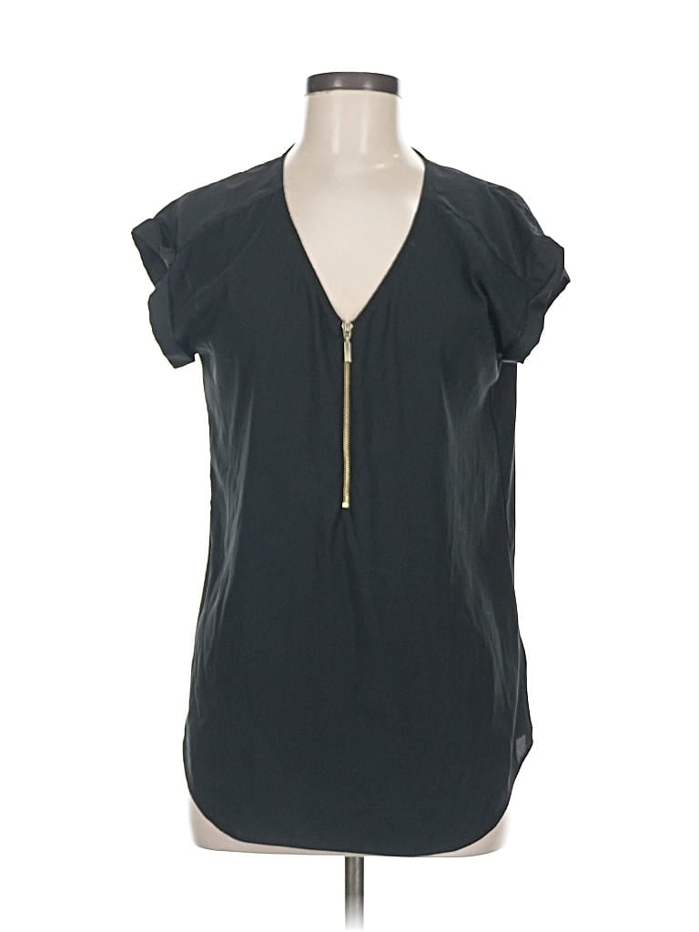 Pre-owned Express Short Sleeve Top Black V Neck Tops