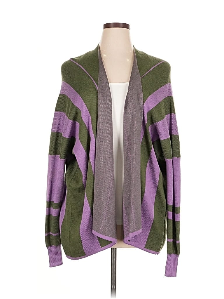 Pre-owned Assorted Brands Cardigan Sweater In Purple